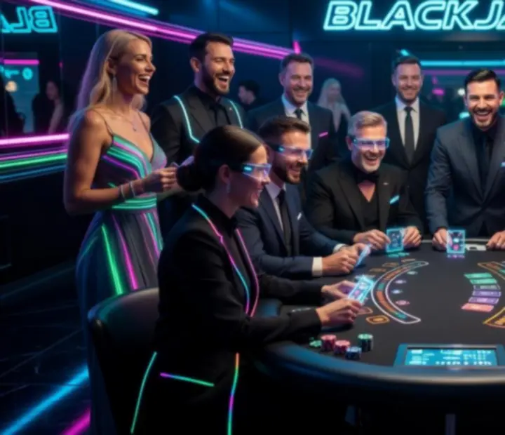 Galeria zdjęć z neonowych wieczorów blackjacka NBE EXPERT Ewelina Blecharz